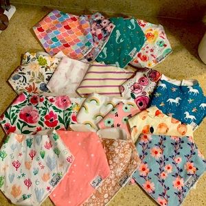 18 copper pearl drool bibs